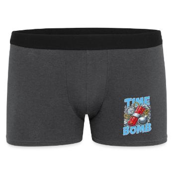 Time Bomb – Explosives Streetwear-Design - Männer Boxer Shorts - Anthrazit - Vorne