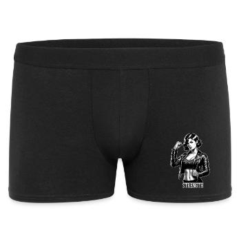 Starke Frau Stärke Rockabilly Lederjacke Geschenk - Männer Boxer Shorts - Schwarz - Vorne