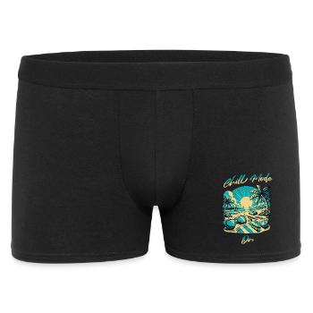 Strandsonne Chill Mode Design - Männer Boxer Shorts - Schwarz - Vorne