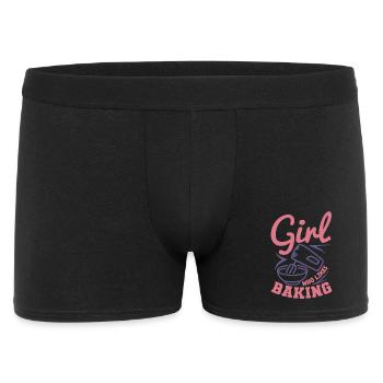 Bäckerin - Männer Boxer Shorts - Schwarz - Vorne