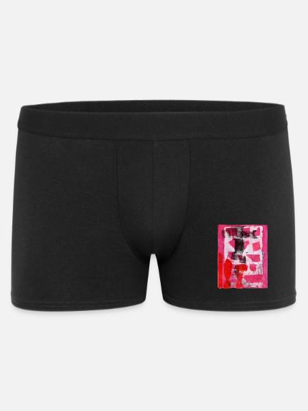 Abstract Monoprint Street Art Print Expressionism - Men's Boxer Shorts - black
