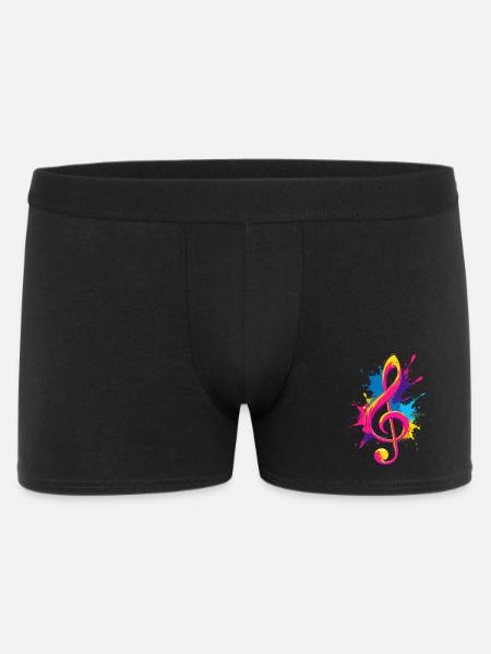 Clé colorée avec éclaboussures de peinture - Boxer Homme - noir