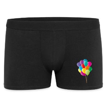 Fröhliche bunte Luftballons in kräftigen Farben - Männer Boxer Shorts - Schwarz - Vorne