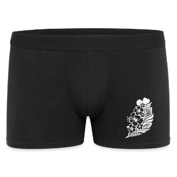 Tropical Hibiscus & Palm - Men's Boxer Shorts - black - Front