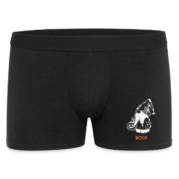 Halloween Gartenzwerg BOO Lustig  - Männer Boxer Shorts - Schwarz - Vorne