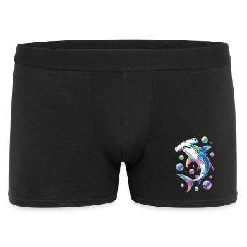 Vibrant Shark with Bubble Accents - Men's Boxer Shorts - black - Front