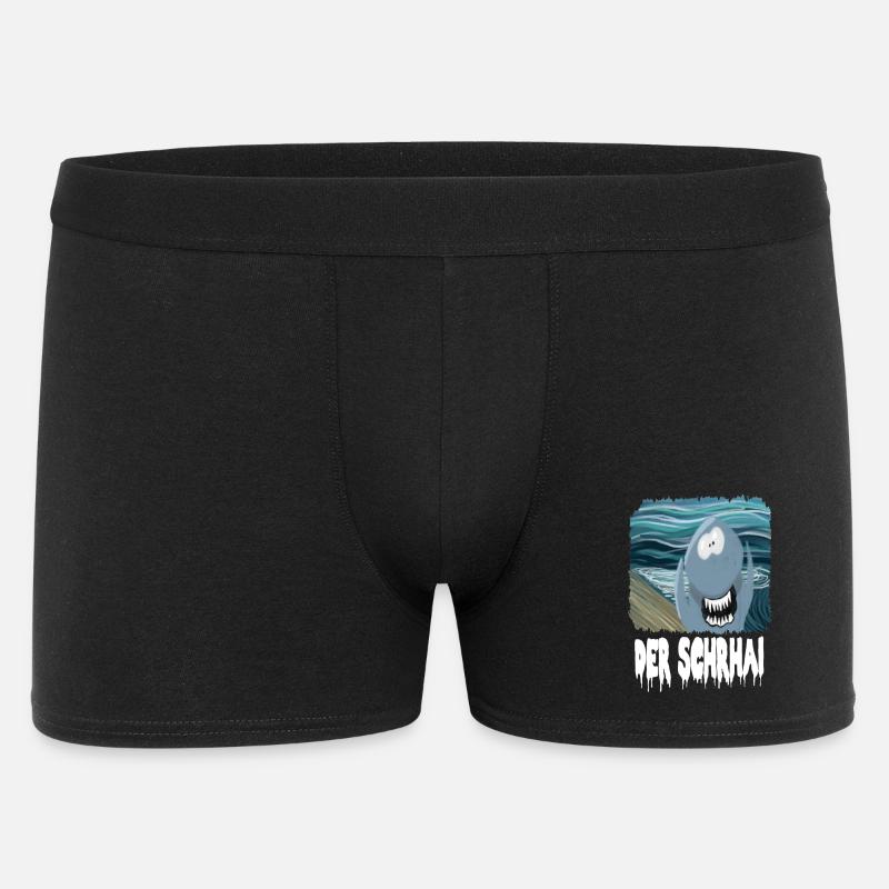 Der SchrHai - Männer Boxer Shorts - Schwarz