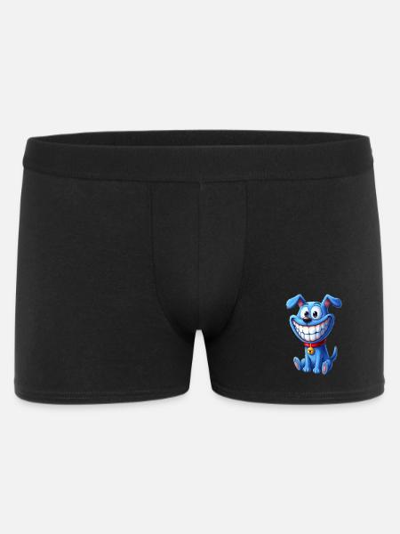 Chien joueur avec un grand sourire - Boxer Homme - noir