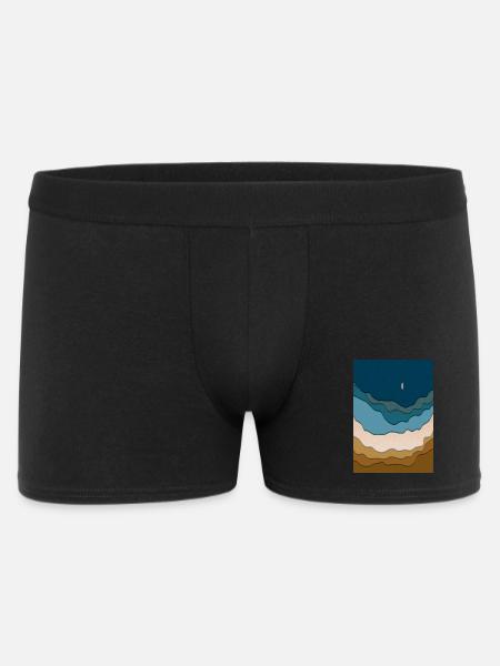 Abstraktes Strand-Design - Surfboard im Ozean - Männer Boxer Shorts - Schwarz