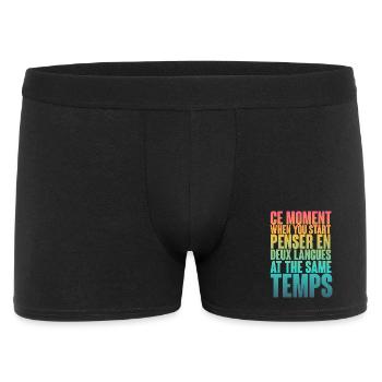 COOL SAYING FOR MULTILINGUALS, INTERNATIONAL - Men's Boxer Shorts - black - Front