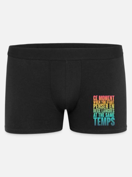 COOL SAYING FOR MULTILINGUALS, INTERNATIONAL - Men's Boxer Shorts - black