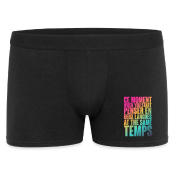 COOL SAYING FOR MULTILINGUALS, INTERNATIONAL - Men's Boxer Shorts - black - Front