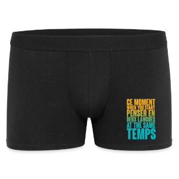 COOL SAYING FOR MULTILINGUALS, INTERNATIONAL - Men's Boxer Shorts - black - Front