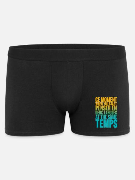 COOL SAYING FOR MULTILINGUALS, INTERNATIONAL - Men's Boxer Shorts - black