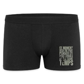 COOL SAYING FOR MULTILINGUALS, INTERNATIONAL - Men's Boxer Shorts - black - Front