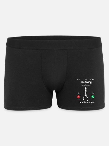 Freediving Is Calling And I Must Go Funny Design - Men's Boxer Shorts - black