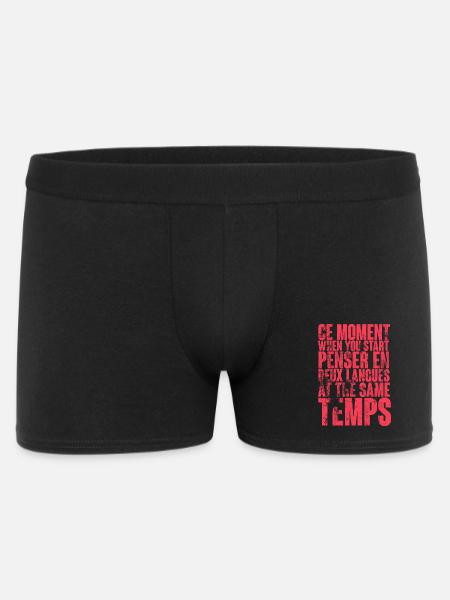 COOL SAYING FOR MULTILINGUALS, INTERNATIONAL - Men's Boxer Shorts - black
