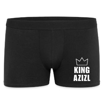 Azizl Namensbuchstabe Ein König Krone Väter T Shirt Männer - Männer Boxer Shorts - Schwarz - Vorne