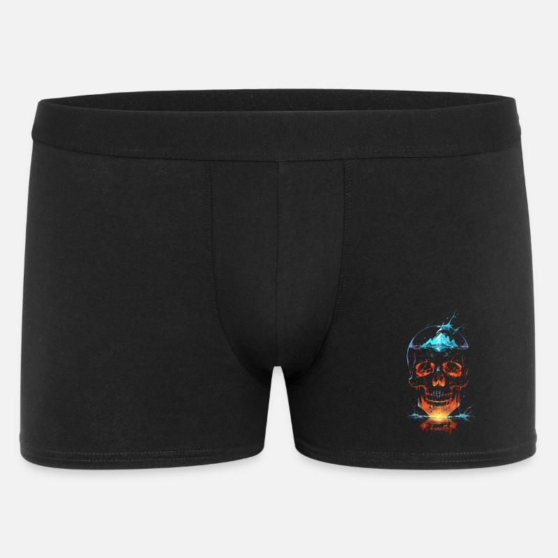 Crâne de Feu et Glace Éclatant - Boxer Homme - noir