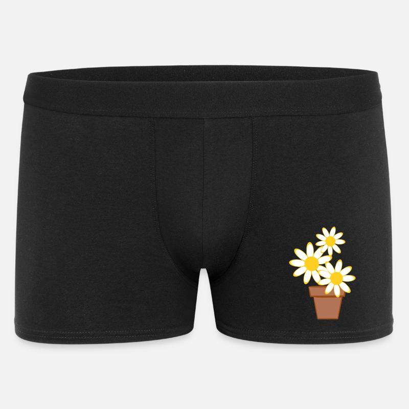Gänseblümchen - Männer Boxer Shorts - Schwarz