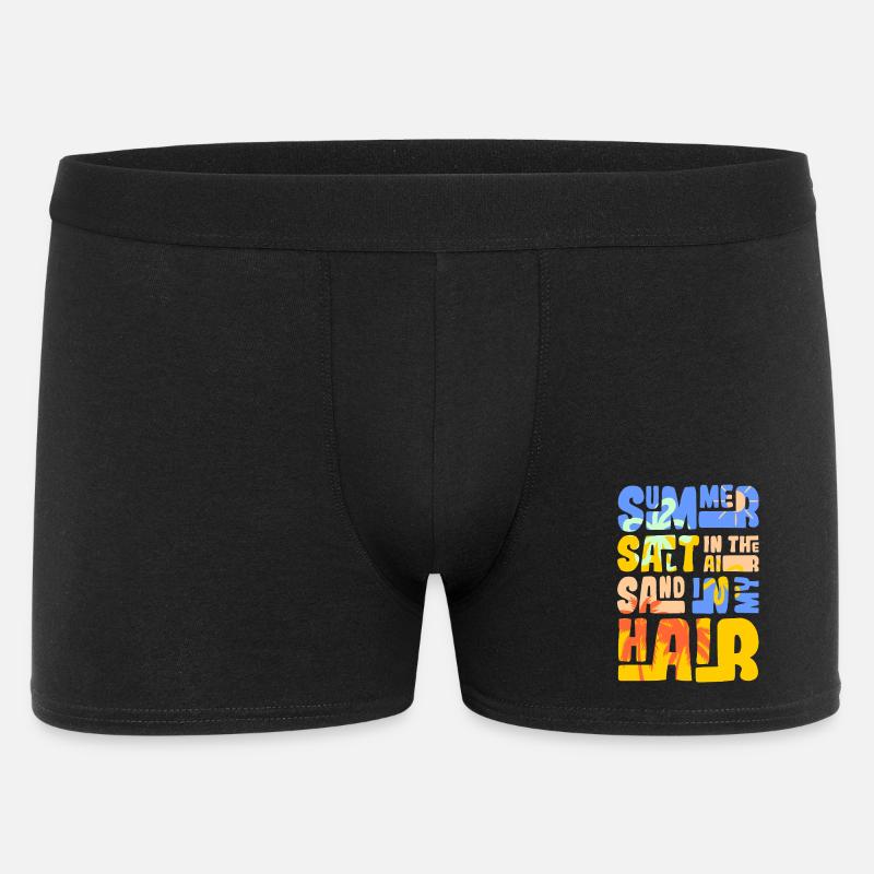 Sommerzeit Sand und Meer Design - Männer Boxer Shorts - Schwarz
