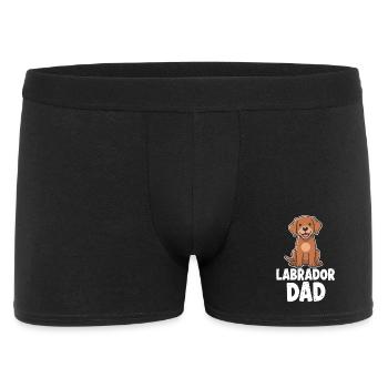 Labrador Dad - Cartoon Puppy - Men's Boxer Shorts - black - Front
