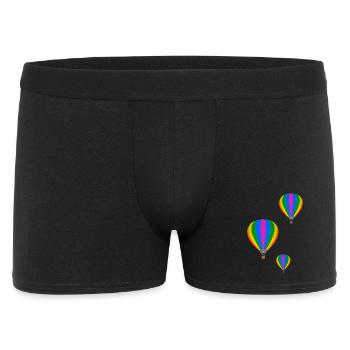 Fliegende Heißluftballons - Männer Boxer Shorts - Schwarz - Vorne