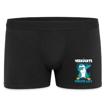 Crazy Penguin Lady Drôle Dictons Ironie Fun - Boxer Homme - noir - Devant