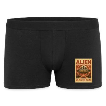 Alien UFO Vintage Poster - Men's Boxer Shorts - black - Front
