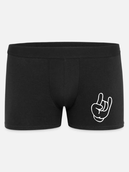 Rockhand Silhouette Motiv - Männer Boxer Shorts - Schwarz