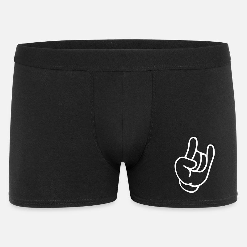 Rockhand Silhouette Motiv - Männer Boxer Shorts - Schwarz