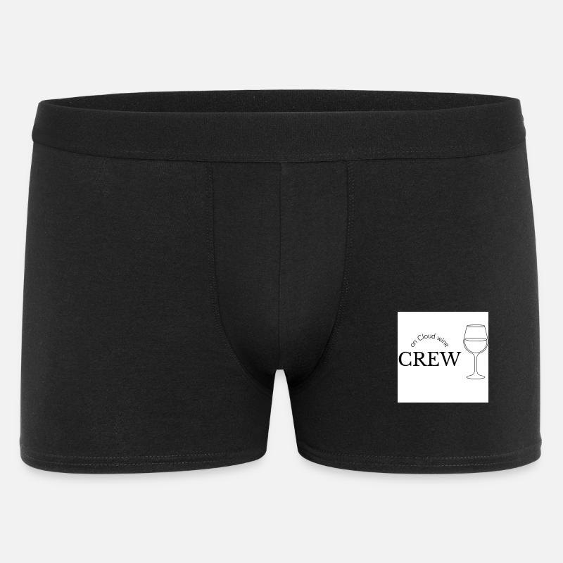 Crew_on_Cloud_Wine - Männer Boxer Shorts - Schwarz