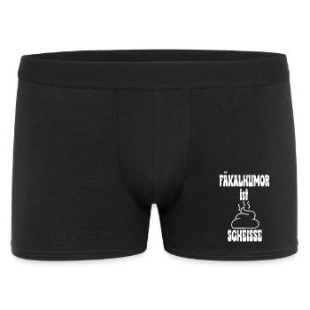 Fäkalhumor ist Scheisse  Kack Haufen - Männer Boxer Shorts - Schwarz - Vorne
