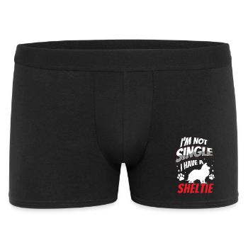 Sheltie nicht single Shetland Sheepdog - Männer Boxer Shorts - Schwarz - Vorne