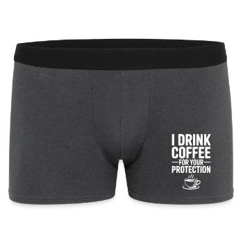 I Drink Coffee For Your Protection - Men's Boxer Shorts - charcoal grey - Front