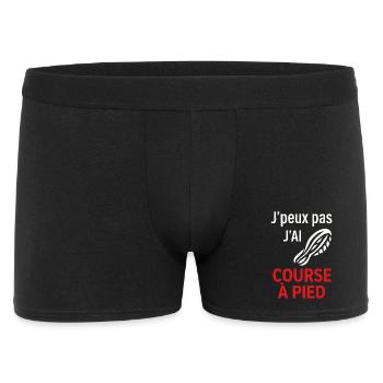 J'ai Course à Pied Pas le Temps - Boxer Homme - noir - Devant