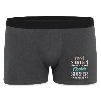 This is what a really cool surfer looks like Surfing - Men's Boxer Shorts - charcoal grey - Front