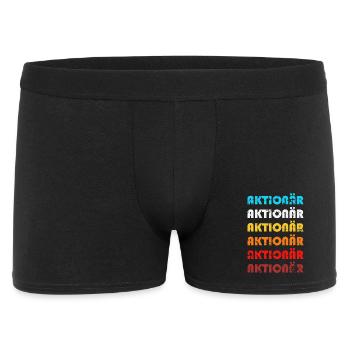 Aktionär Bunt - Männer Boxer Shorts - Schwarz - Vorne