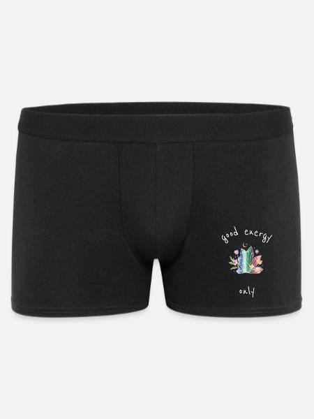 Good_energy_only - Männer Boxer Shorts - Schwarz