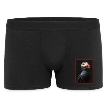 Puffin Papageientaucher - Männer Boxer Shorts - Schwarz - Vorne