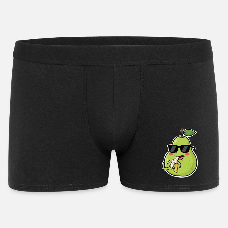 Lustige Birne - Männer Boxer Shorts - Schwarz