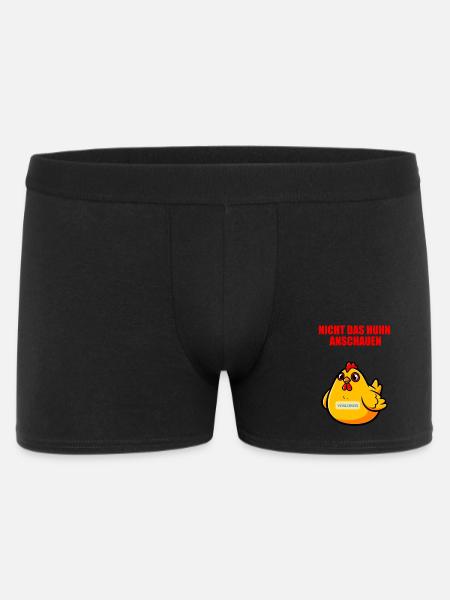 Nicht Das Huhn Anschauen - Lustiges Huhn - Männer Boxer Shorts - Schwarz