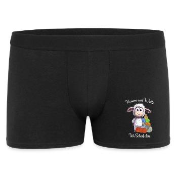 Moutons avec de la laine : je fais le jeu de mots - Boxer Homme - noir - Devant