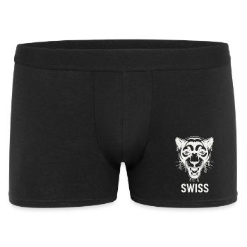 Tête de tigre dégoulinante à la manière suisse - Boxer Homme - noir - Devant
