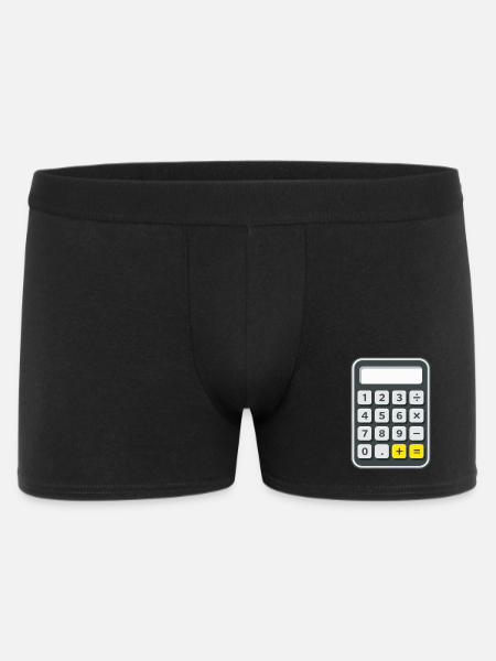 Taschenrechner Kostüm Karneval Fasching Nerd - Männer Boxer Shorts - Schwarz