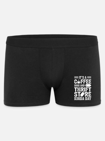 Coffee Thrift Store Day - Men's Boxer Shorts - black