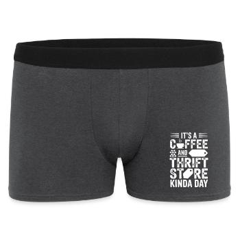 Coffee and Thrift Store Day - Men's Boxer Shorts - charcoal grey - Front
