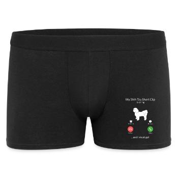 Drôle Shih Tzu appelle et je dois aller concevoir - Boxer Homme - noir - Devant