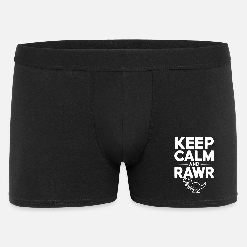 Keep Calm and Rawr - Men's Boxer Shorts - black