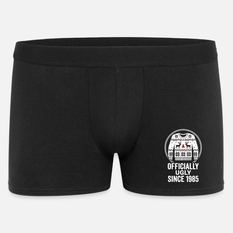 Offiziell Ugly 1985 Weihnachtspullover - Männer Boxer Shorts - Schwarz